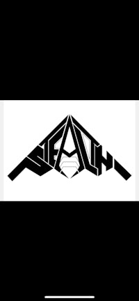 a black and white logo with the word death on it